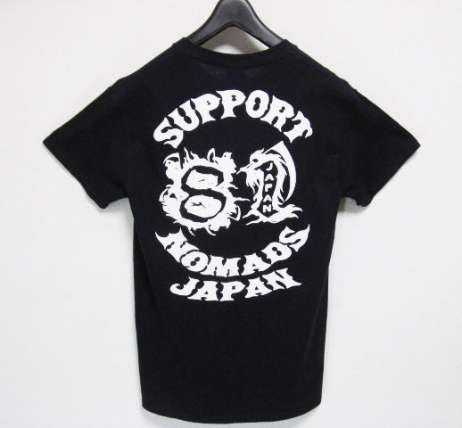 HELLS ANGELS NOMADS JAPAN ヘルズエンジェルス サポートTシャツ 黒_画像2