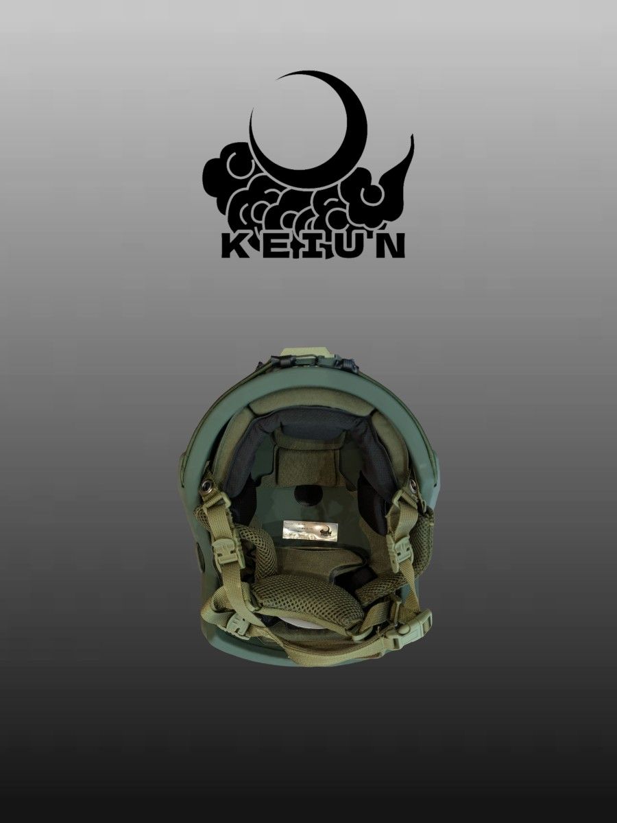 FAST SFタイプ 防弾ヘルメット NIJ-ⅢA シリアルナンバー付き KEIUN FAST SFタイプ 廉価グレード 防弾ヘルメット OD NIJ-ⅢA