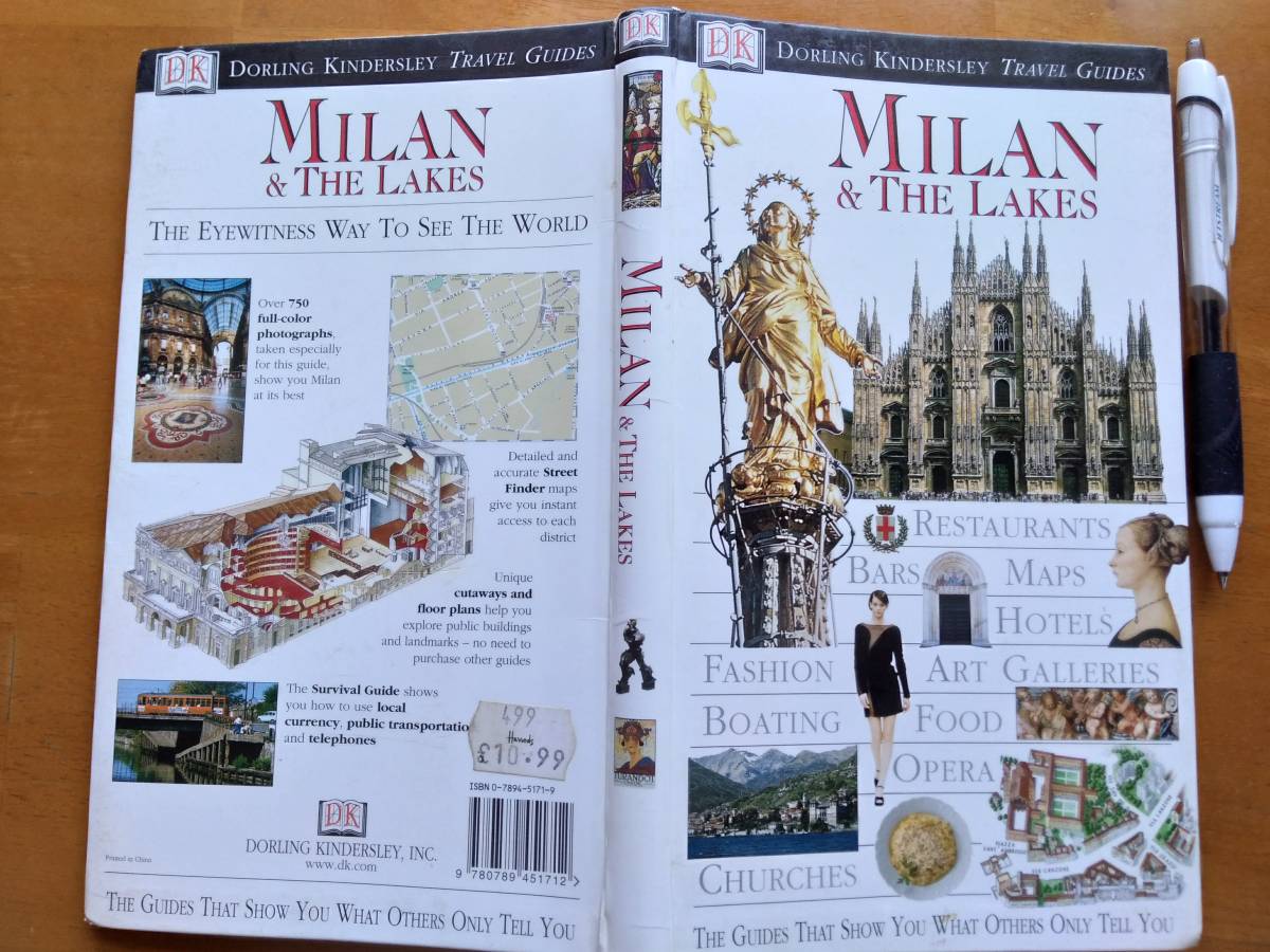 送料無料！　イタリアーミラノと湖地域の英語ガイドブック「DK EYEWITNESS TRAVEL GUIDES MILAN & THE LAKES」オールカラーガイドブック_画像1