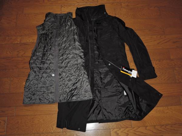 新品 SCHLUSSEL シュリセル × Thinsulate ライナー付き コート JKT 黒 3 ジャケット 定価38000円