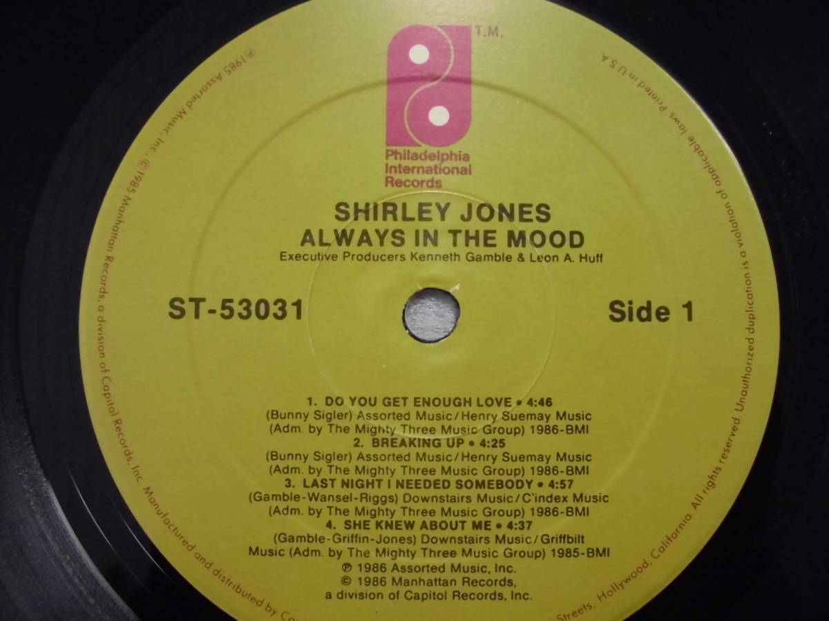 良盤屋 Ｐ-0791◆LP◆US盤 ST-53031Soul, Funk シャーリー・ジョーンズ　　Shirley Jones Always In The Mood　1986 送料480_画像5