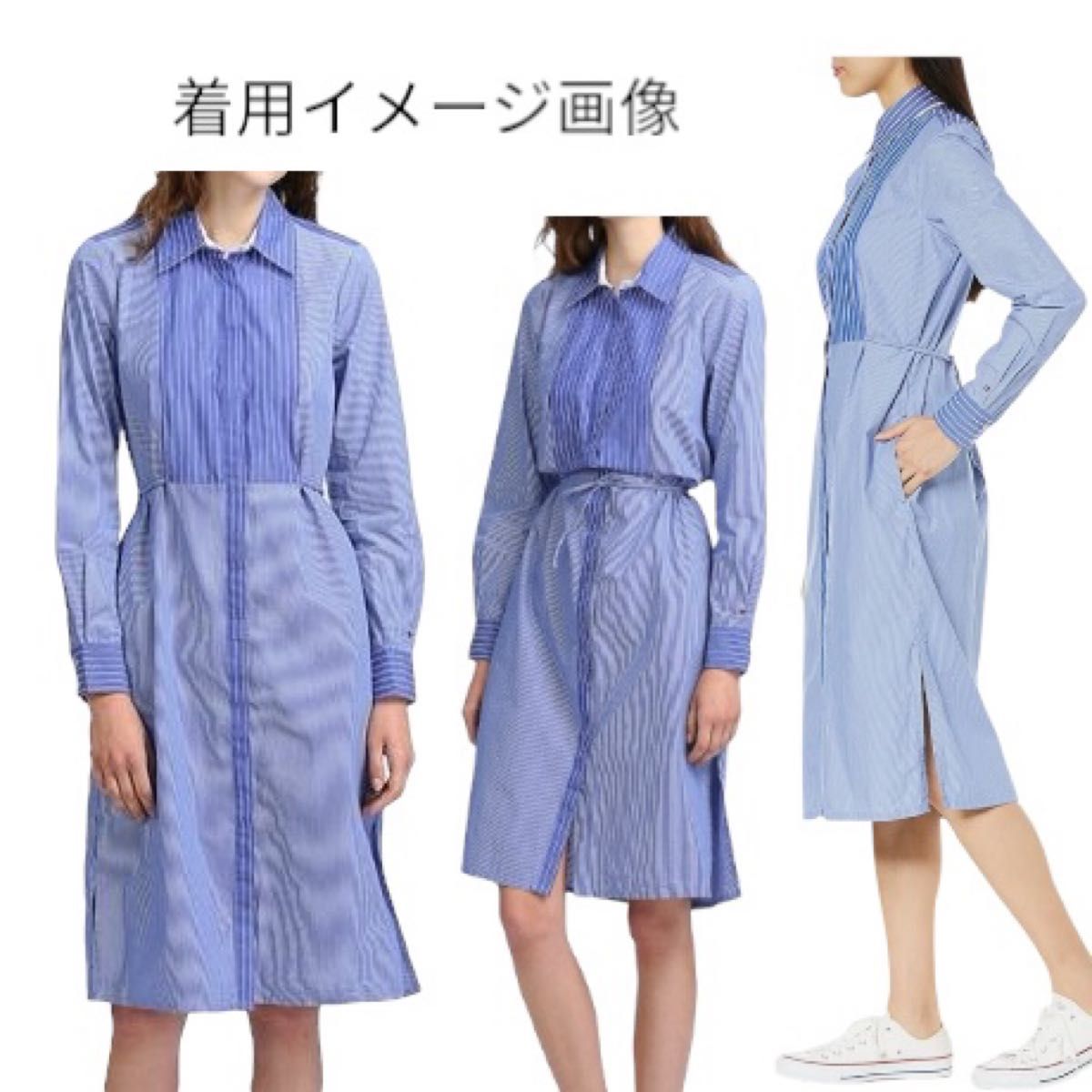 トミーヒルフィガー ストライプコットンミディシャツドレス トミー ヒルフィガー TOMMY HILFIGER コットンストライプシャツ