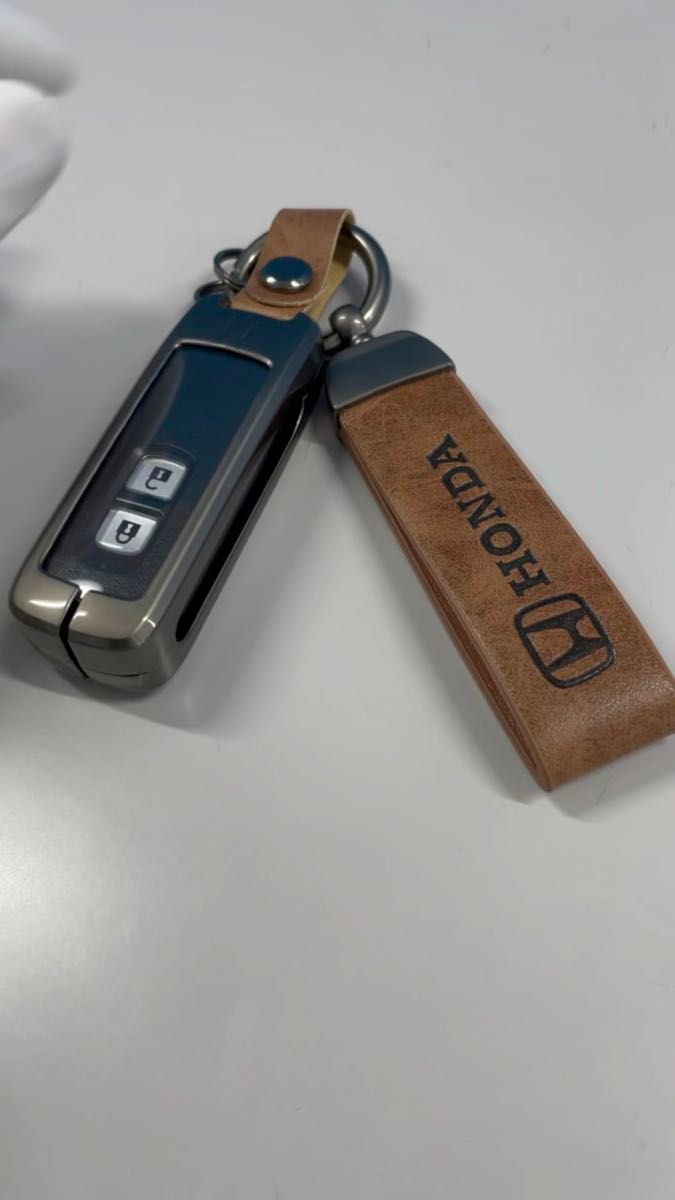 ホンダ HONDA レザーキーホルダー スマート キー ケース キーカバーホンダ Nシリーズ #NBOX+ #NWGN #NONE
