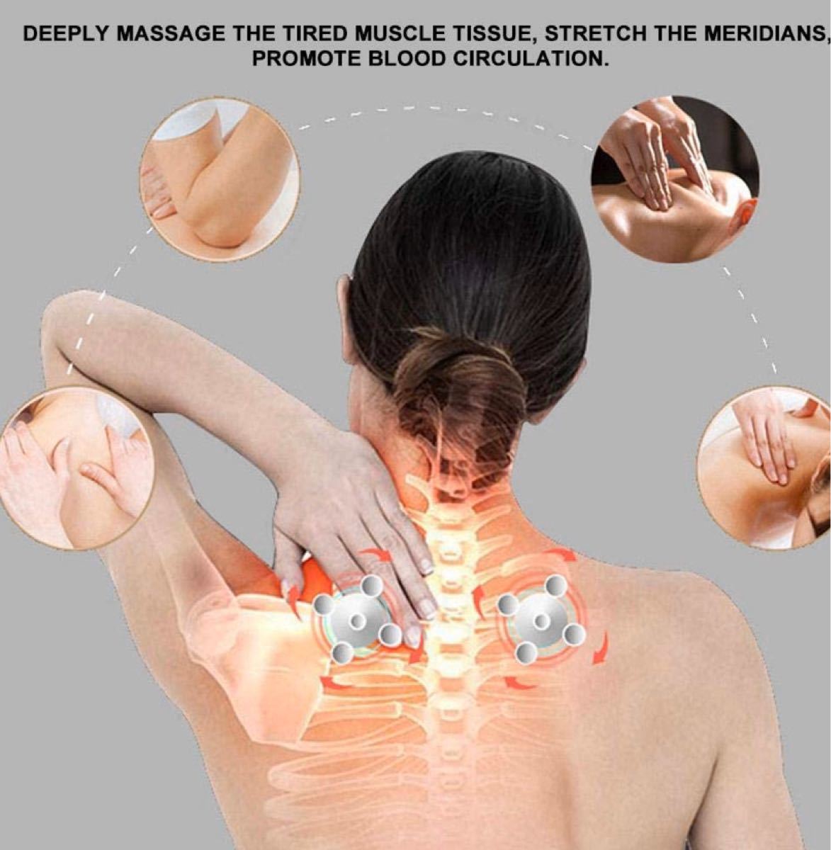 マッサージ枕肩ふくらはぎ用の多機能指圧背中と首のマッサージャー、痛みと疲労の緩和