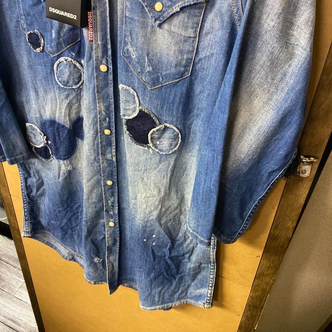 新品】DSQUARED2 デニムドット7分丈シャツ 48サイズ | sweatreno.com