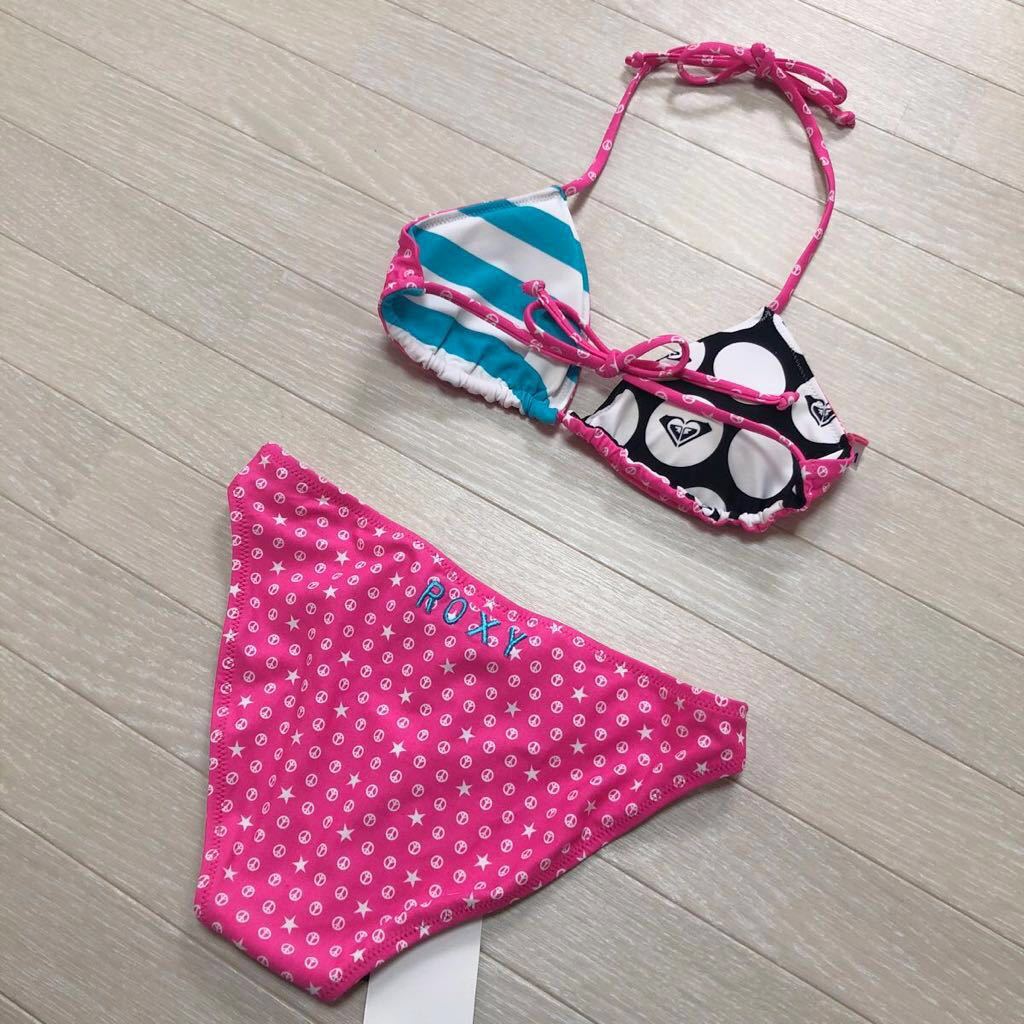  Roxy ROXY женский купальный костюм бикини купальный костюм топ на бретелях двусторонний розовый размер M новый товар не использовался с биркой 