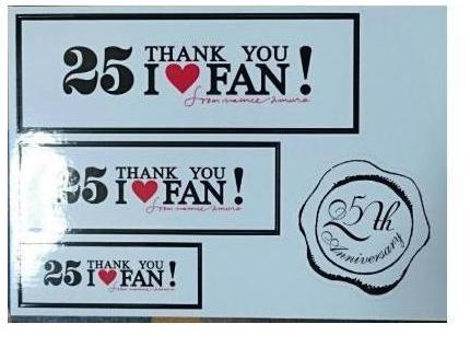 安室奈美恵 「25 THANK YOU I FAN」ロゴ・ステッカー ,卓上カレンダー