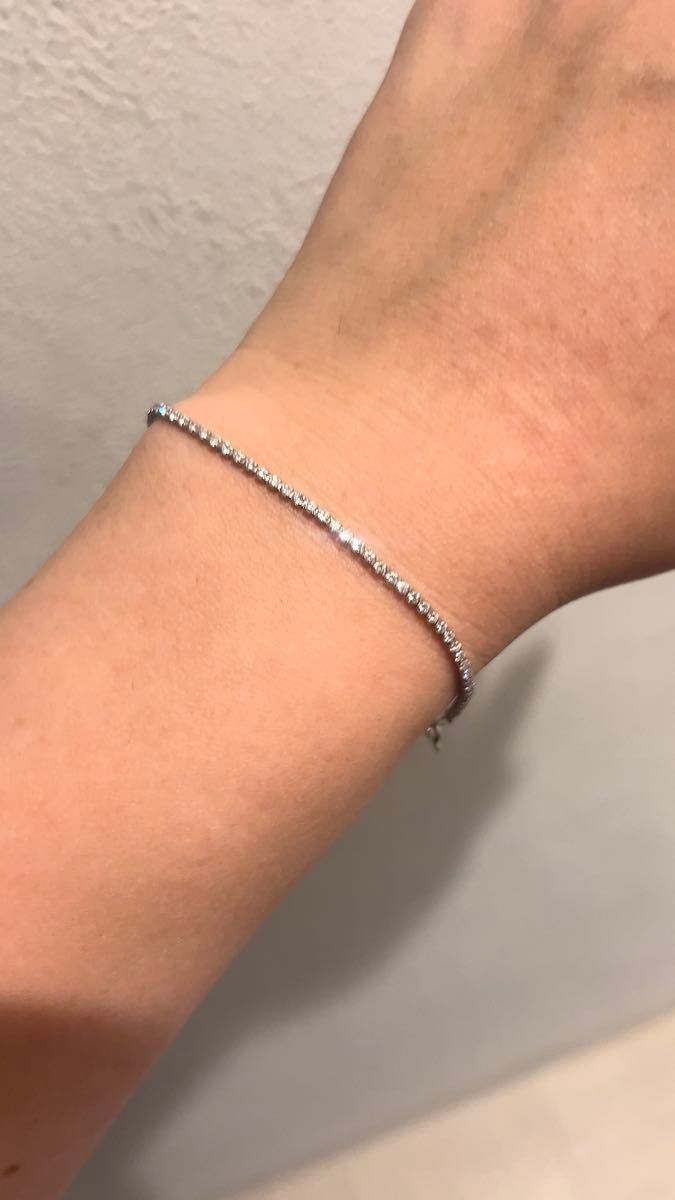 ご売約済みPT850ダイヤブレスレット1.37ct 19cm