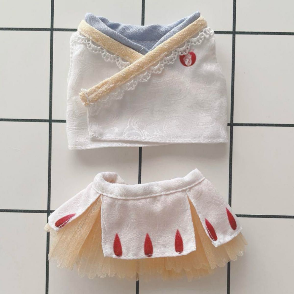 15cmぬいぐるみ 着せ替え 衣装 ぬい服 着物 和装 ホワイト 白