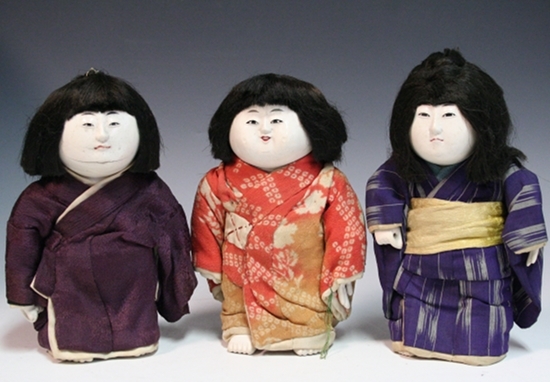 *.**[ prompt decision ] old Imperial palace doll /3 body / Edo era ( capital doll Japanese doll toy antique old fine art H728