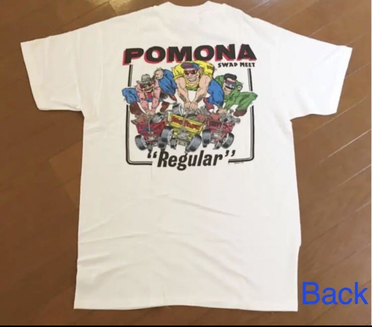 アメリカ直輸入　POMONA Tシャツ　白　ポモナ　L　クラシックカー　半袖　　メンズ　トップス_画像3