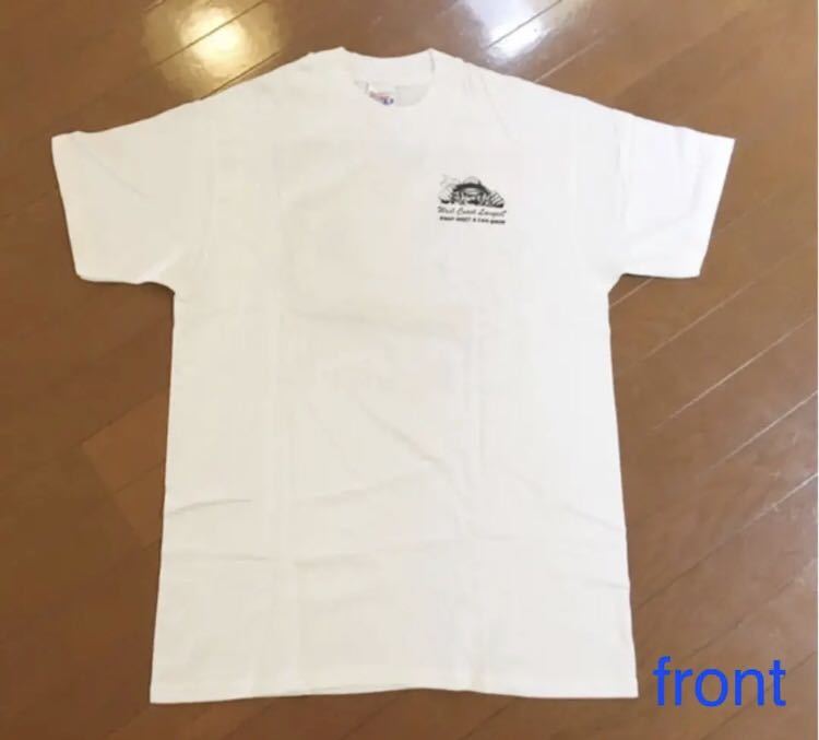 アメリカ直輸入　POMONA Tシャツ　白　ポモナ　L　クラシックカー　半袖　　メンズ　トップス_画像1