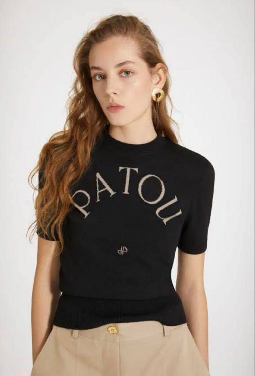 PATOU オーガニックコットンニットトップ patou オーガニックコットン製ニットトップ ジャガードニット