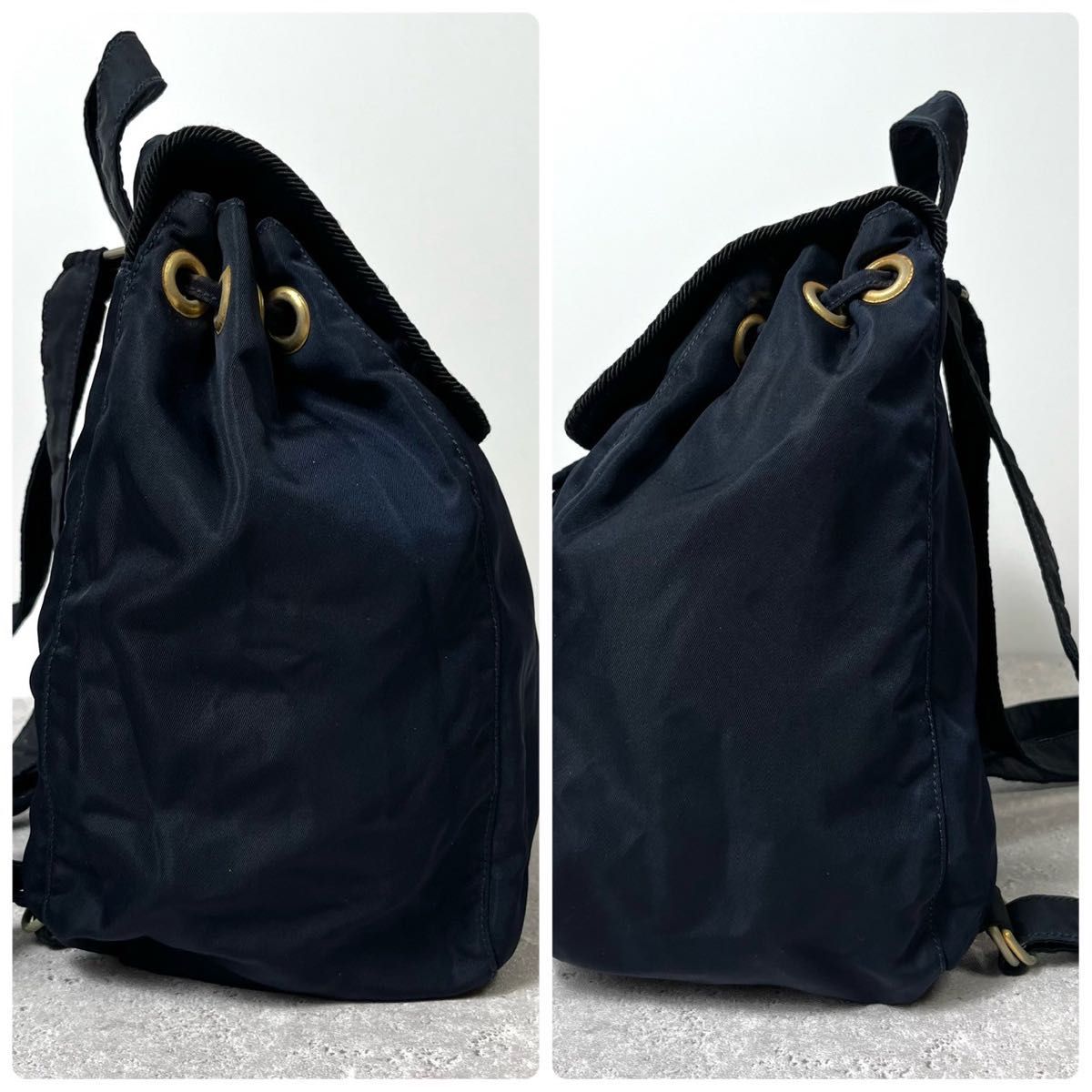 PRADA プラダリュック 巾着袋付 PRADA プラダ リュック バックパック デイパック 巾着 ロゴ刺繍