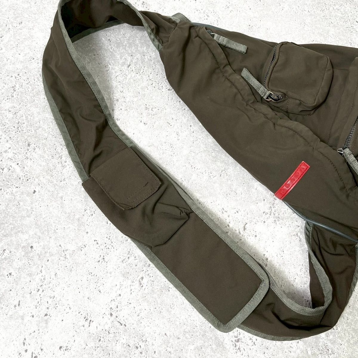 【美品】PRADA SPORTS プラダスポーツ ボストンバッグ カーキ PRADA SPORT プラダ スポーツ スリングバッグ ショルダーバッグ
