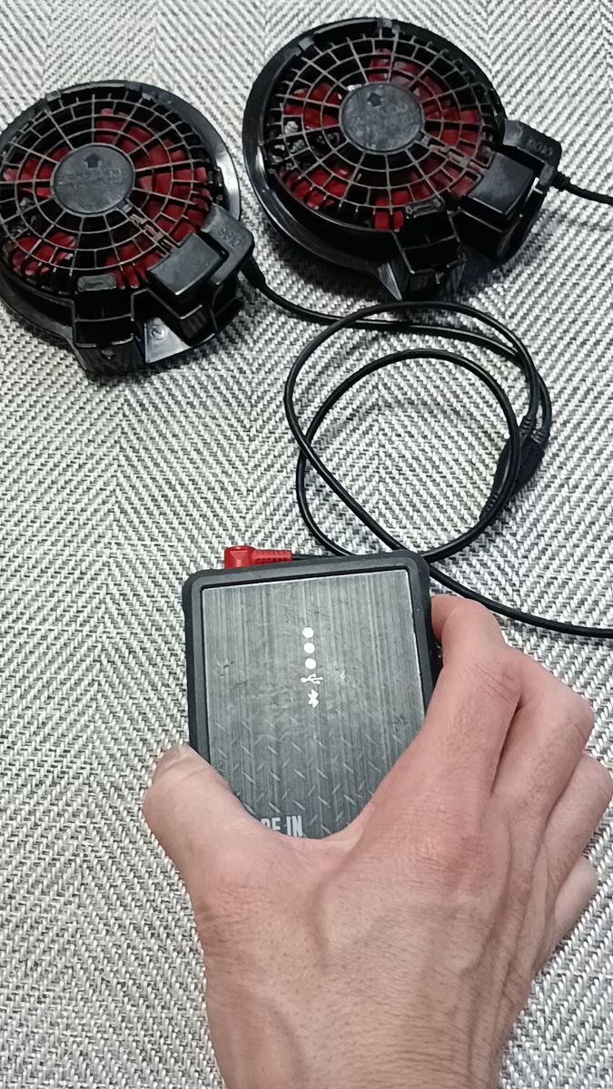 サンエス 空調服用 12Vリチウムイオンバッテリー&ファンセット