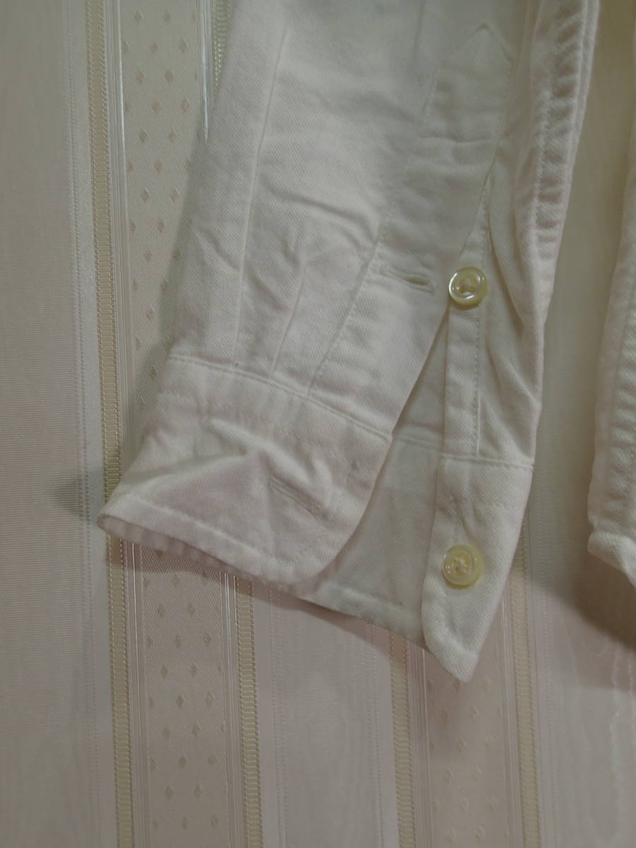 * Polo Ralph Lauren /Polo Ralph Lauren 130.* button down shirt ( white )/ left . Logo embroidery equipped s1692