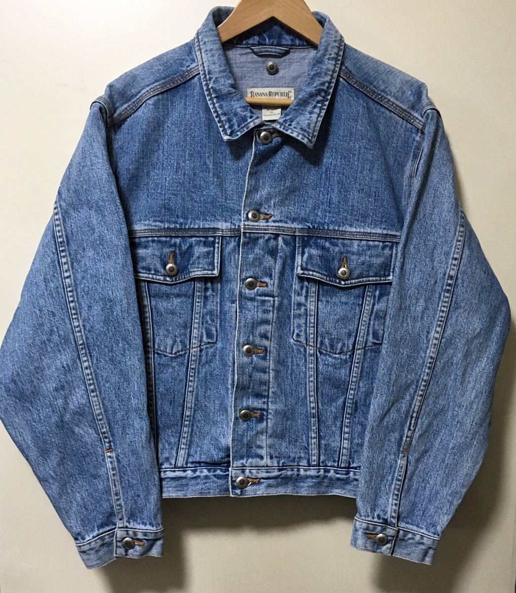 90's BANANA REPUBLIC バナナリパブリック デニム ジャケット ヴィンテージ USサイズ XS 日本サイズ Mくらい
