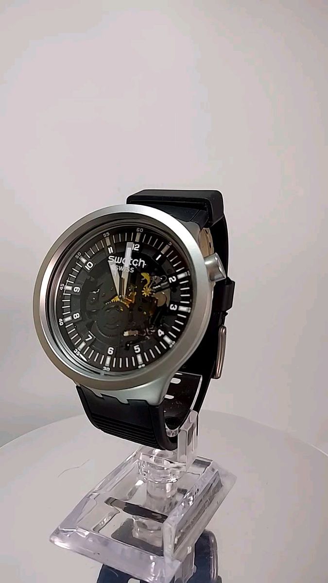 美品 最終価格 Swatch DARK IRONY SB07S105 メンズ腕時計 スウォッチ