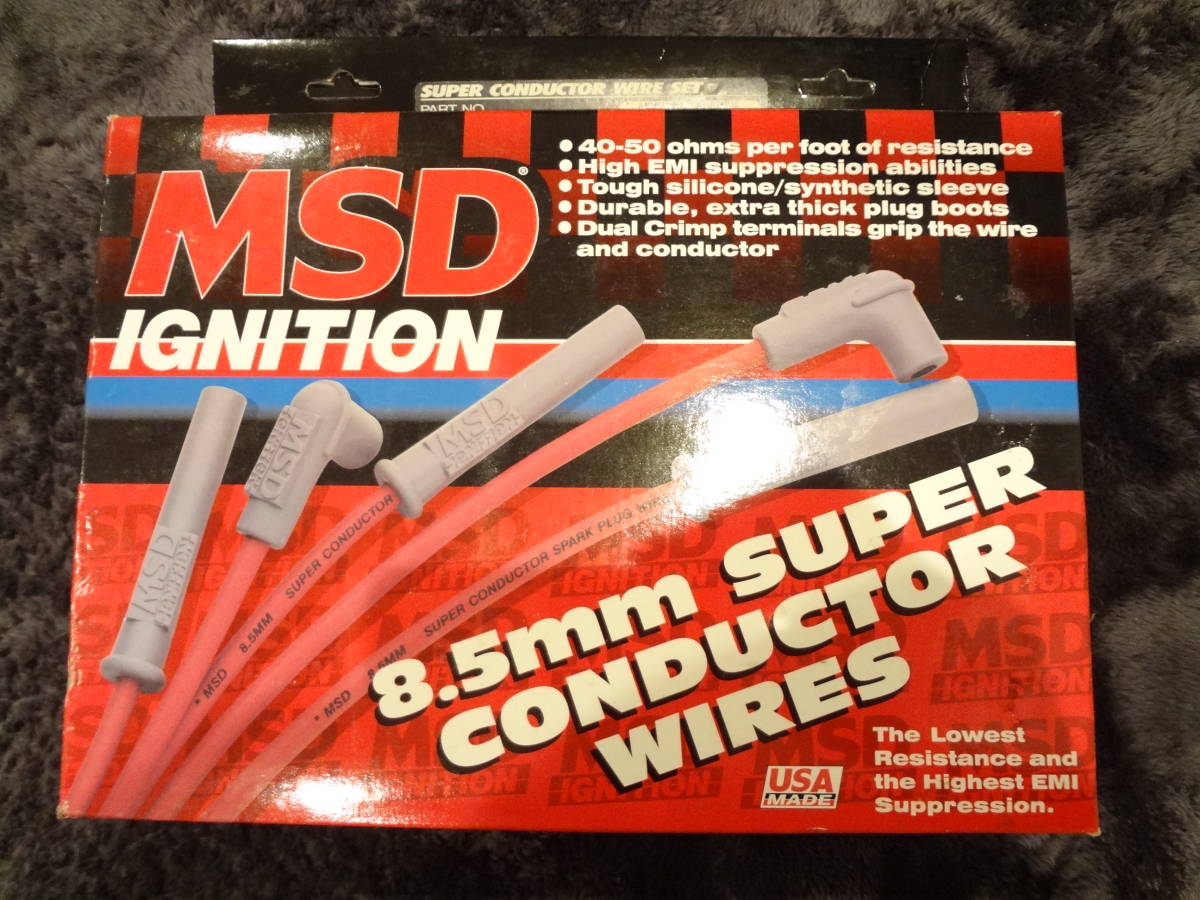 1992~1996 Corvette for MSD Super Conductor 8.5mm red unused new goods 