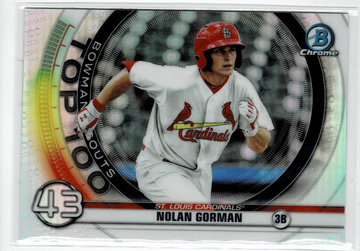 2020 Bowman Chrome Nolan Gorman Top 100の画像1