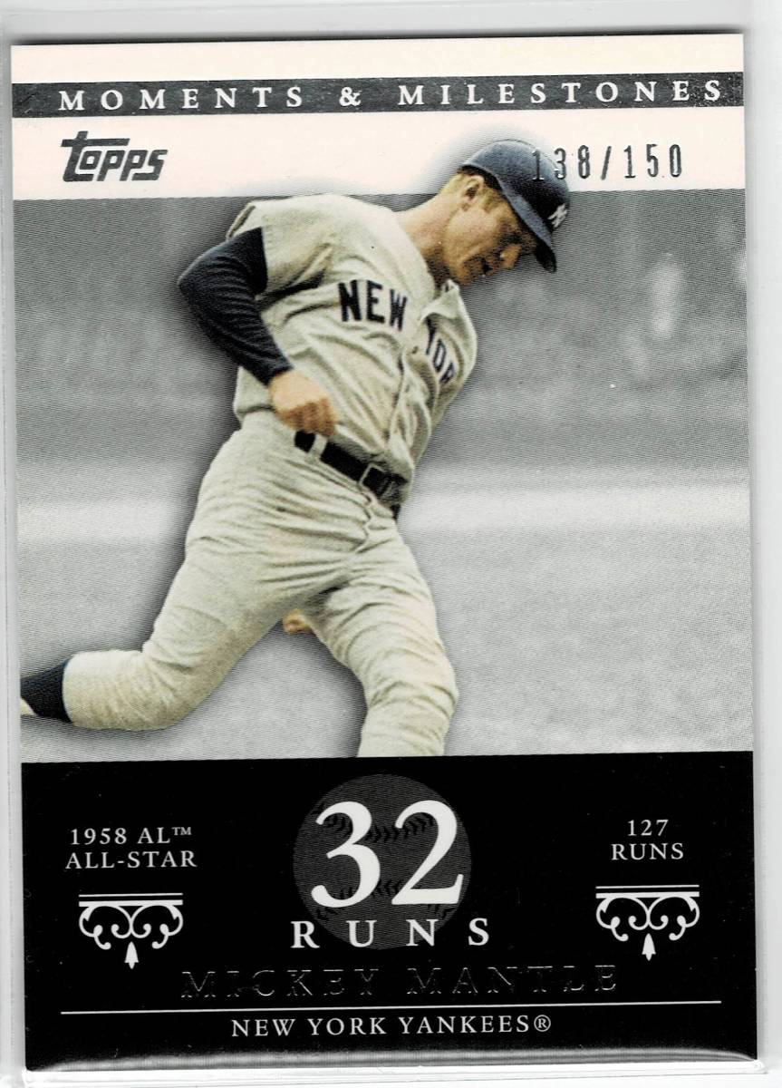 2007 Topps Moments & Milestones Mickey Mantle 32 Runs /150_画像1