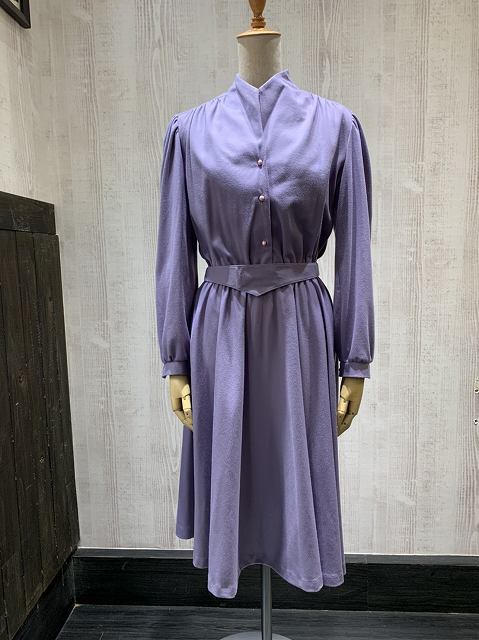 【超歓迎】 パープル オープンカラー Closet Cofa's ビンテージ 70s アメリカ製 USA製 藤色 古着ワンピ VINTAGE ドレス ワンピース 飾りベルト付き Mサイズ 【超歓迎】 パープル オープンカラー Closet Cofa's ビンテージ 70s アメリカ製 USA製 藤色 古着ワンピ VINTAGE ドレス ワンピース 飾りベルト付き Mサイズ
