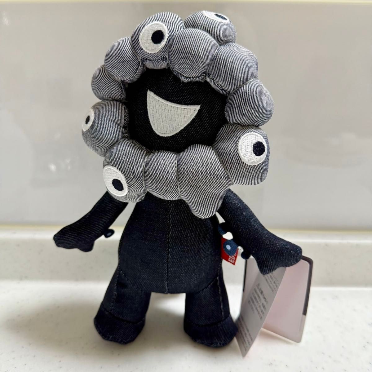 万博 EXPO2025 EDWIN ぬいぐるみ ミャクミャク 購入時ビニール袋入 EXPO2025 関西万博EDWIN黒いミャクミャク完売商品/デニムミャク