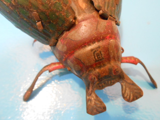 * tin plate toy /zen my. sphere insect / 1895 year ( Meiji 28 year ) rom and rear (before and after) / USApa tent MADE IN GERMANY / necessary repair ****O21