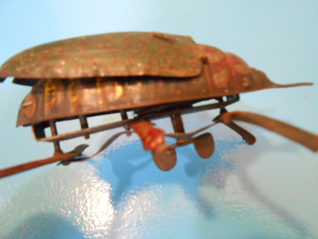 * tin plate toy /zen my. sphere insect / 1895 year ( Meiji 28 year ) rom and rear (before and after) / USApa tent MADE IN GERMANY / necessary repair ****O21