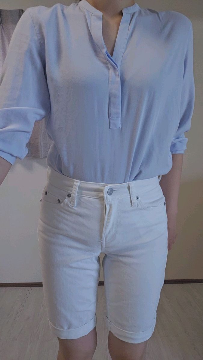 GAP ハーフパンツ 白 デニム ショート