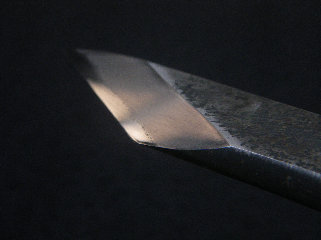 左 青 切出 小刀 日本製 Japan bluesteel knife - 6