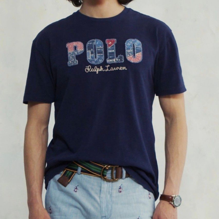 ポロラルフローレン 刺繍パッチワークTシャツ 新品タグ付き】POLO RALPH LAUREN ポロラルフローレン パッチ