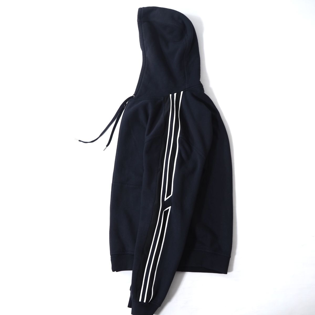 エルメス HERMES 22年制 ランH Run H フーディー パーカー ジップアップ ダークネイビー S メンズ 正規(guī)品 5-DE050