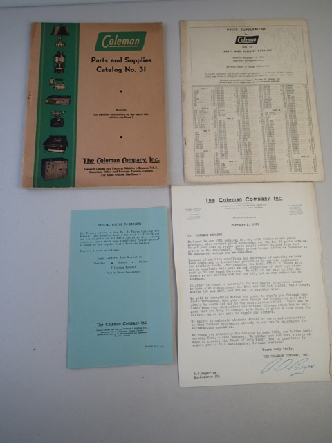 【Old Coleman U.S.A.】コールマン 1948年 分解図付パーツカタログU.S.A.版★ ヴィンテージカタログ　コレクションにいかが