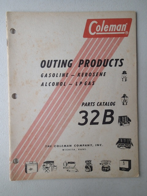 【Old Coleman U.S.A.】コールマン 1958年 分解図付パーツカタログU.S.A.版★ ヴィンテージカタログ　コレクションにいかが