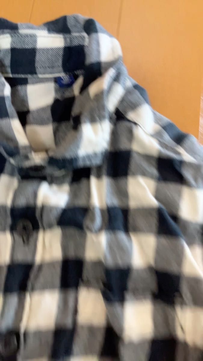2枚組【翌日発送】フランネルチェックシャツ 130 ユニクロ 綿100% UNIQLO 子供服 長袖 シャツ まとめ売り 小学生