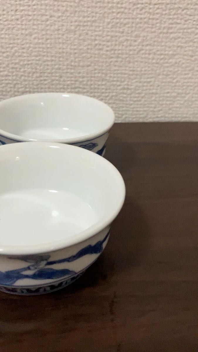 揃い皿【即購入OK】有田焼 栄山 醤油皿 4客 銘々皿 豆皿 染付 色絵 陶器 和食器 小皿