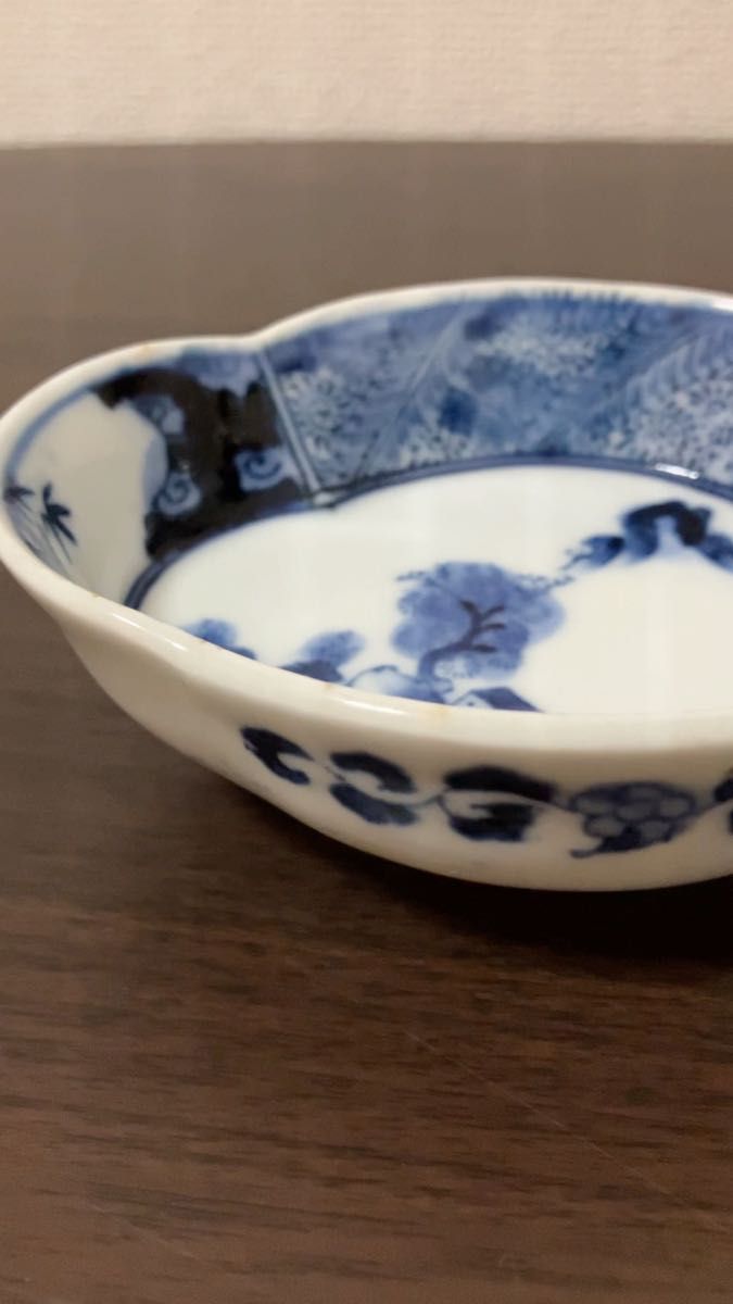 【即購入OK】古伊万里 角福印あり 染付 金彩 小鉢 醤油皿 色絵 柿右衛門作 銘々皿 小皿