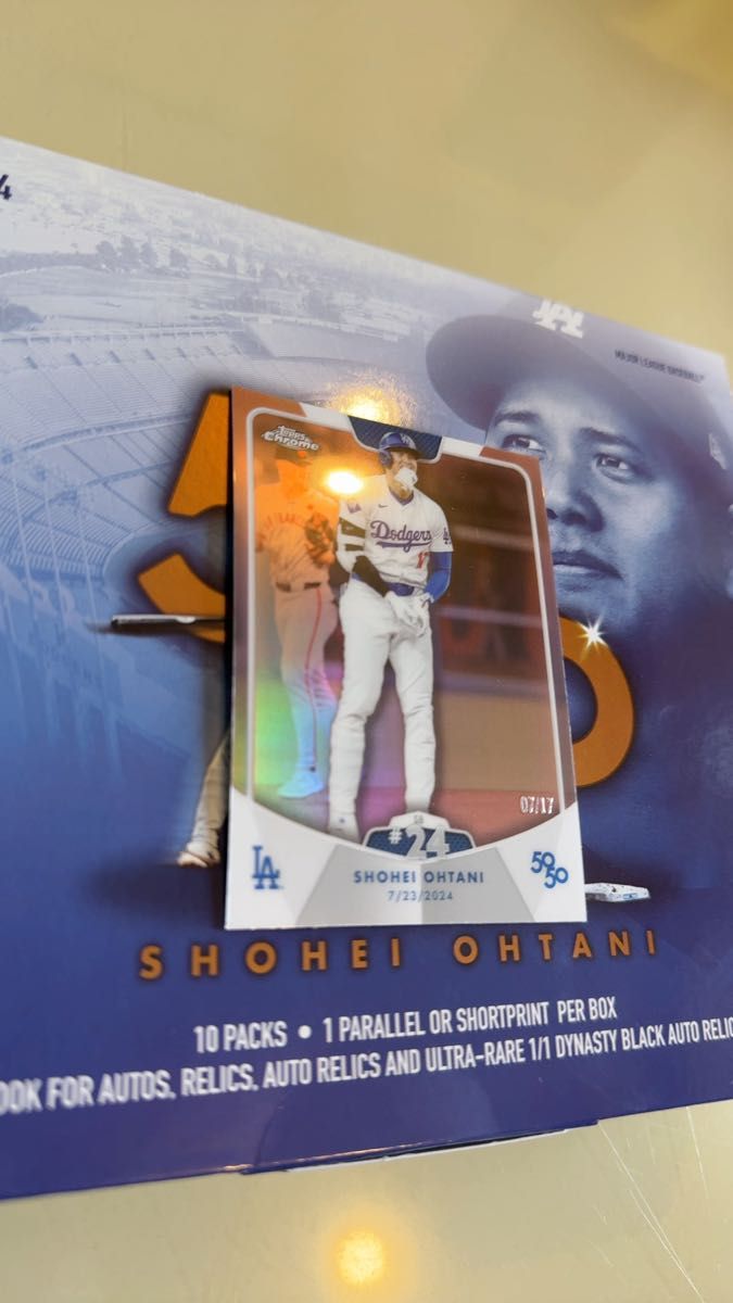 超希少!!【大谷翔平選手17シリ】50-50達成記念カード TOPPS パラレル 7/17