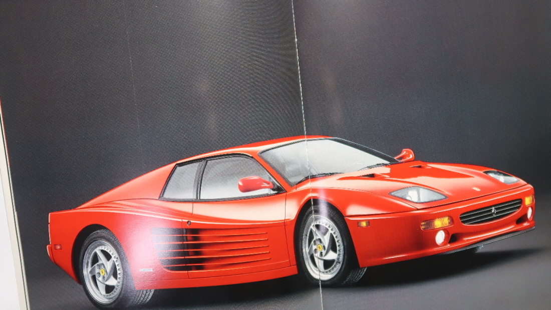 絶版 輸入車カタログ Ferrari F512M/フェラーリ F512M/4,943cc/440PS/1994-1995年モデル(1994年頃発行 テスタロッサ 512TR)_画像1