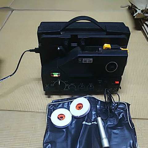 送料無料■OMS-550 Sankyo 8ミリ映写機 通電確認済み バック・マイク・フィルム付き _画像1