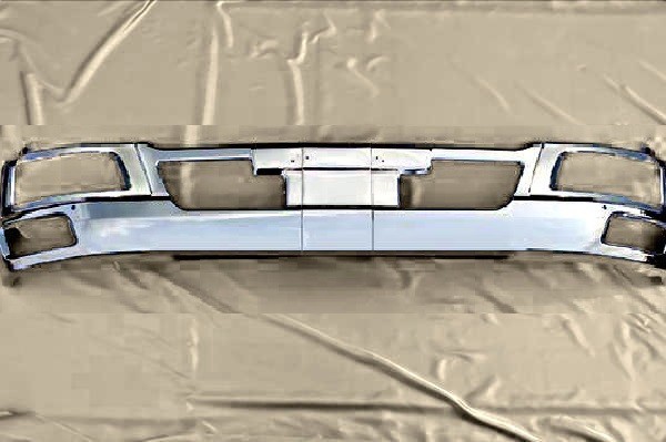 ベストワン ファイター ワイド メッキ フロントバンパー ヘッドライトカバー セット 平成17年10月～ 純正タイプ バンパー ヘッドカバー  流行のアイテム