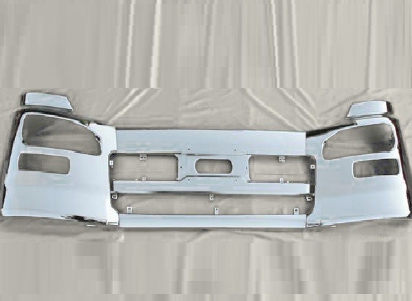UD クオン 大型用 3分割 エアダム 一体型 メッキ フロントバンパー H17年1月～ フロントパネル センター バンパー サイドパネル 左右セット_画像3
