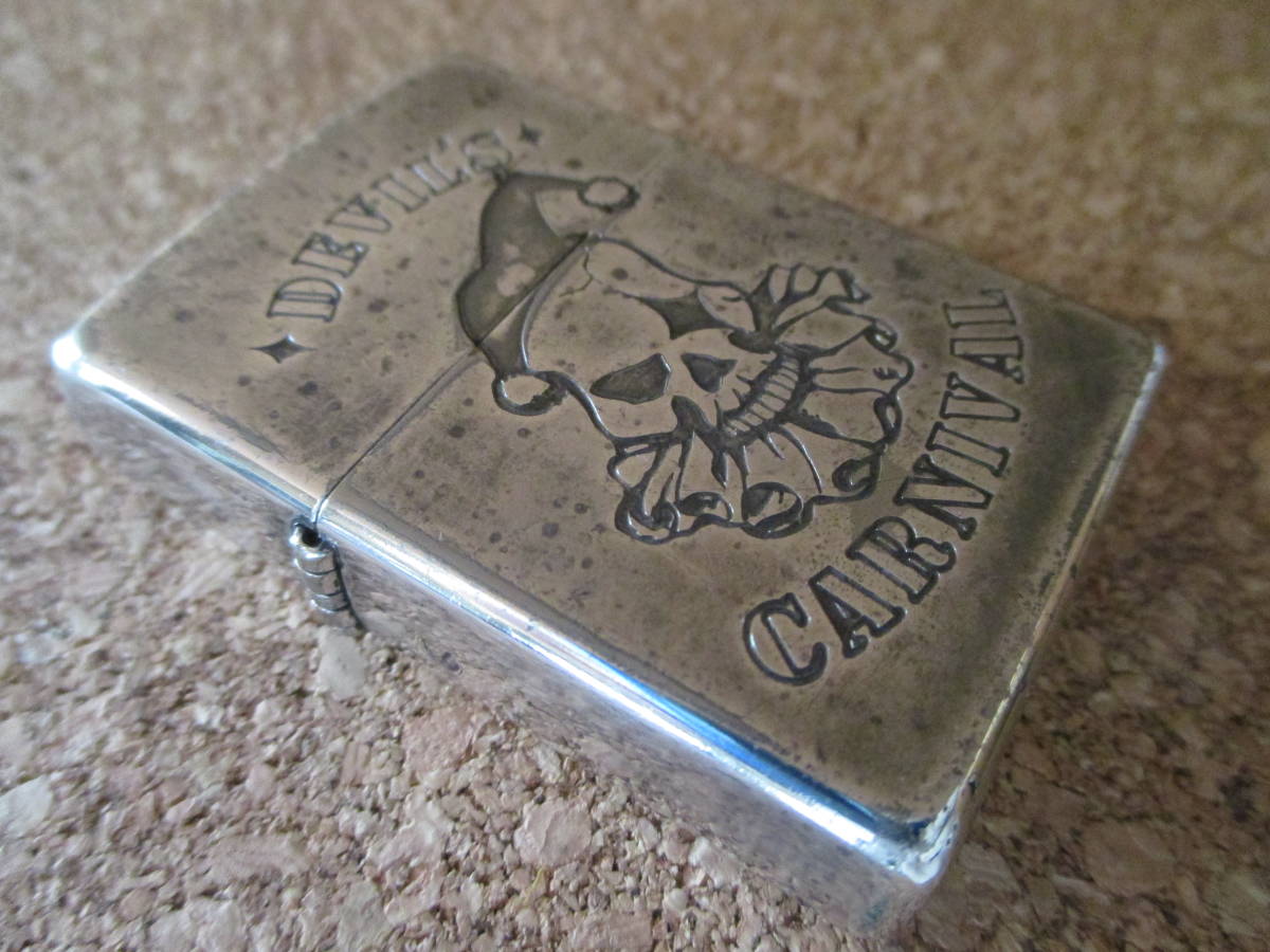 ZIPPO 『DEVIL’S CARNIVAL デビルス カーニバル』2013年8月製造 悪魔 サタンドクロ ピエロ 骸骨 道化師 オイルライター ジッポ 廃版激レア_画像1