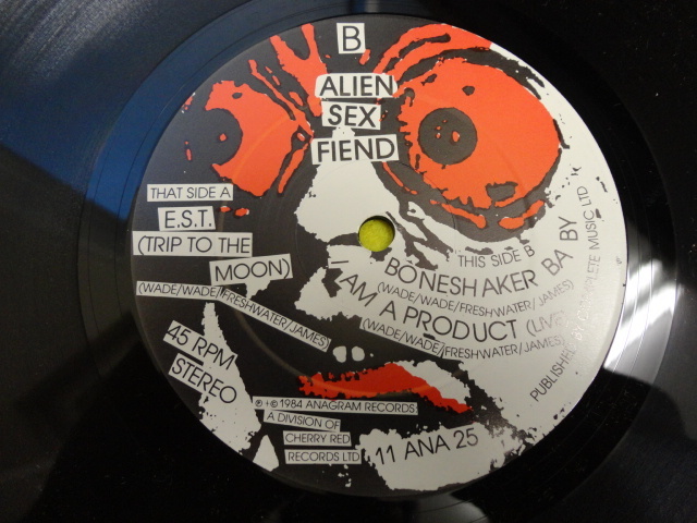 Alien Sex Fiend - E.S.T. (Trip To The Moon) オリジナル原盤 10 レア Goth Rock Bone Shaker Baby / I Am A Product 収録 視聴の画像3
