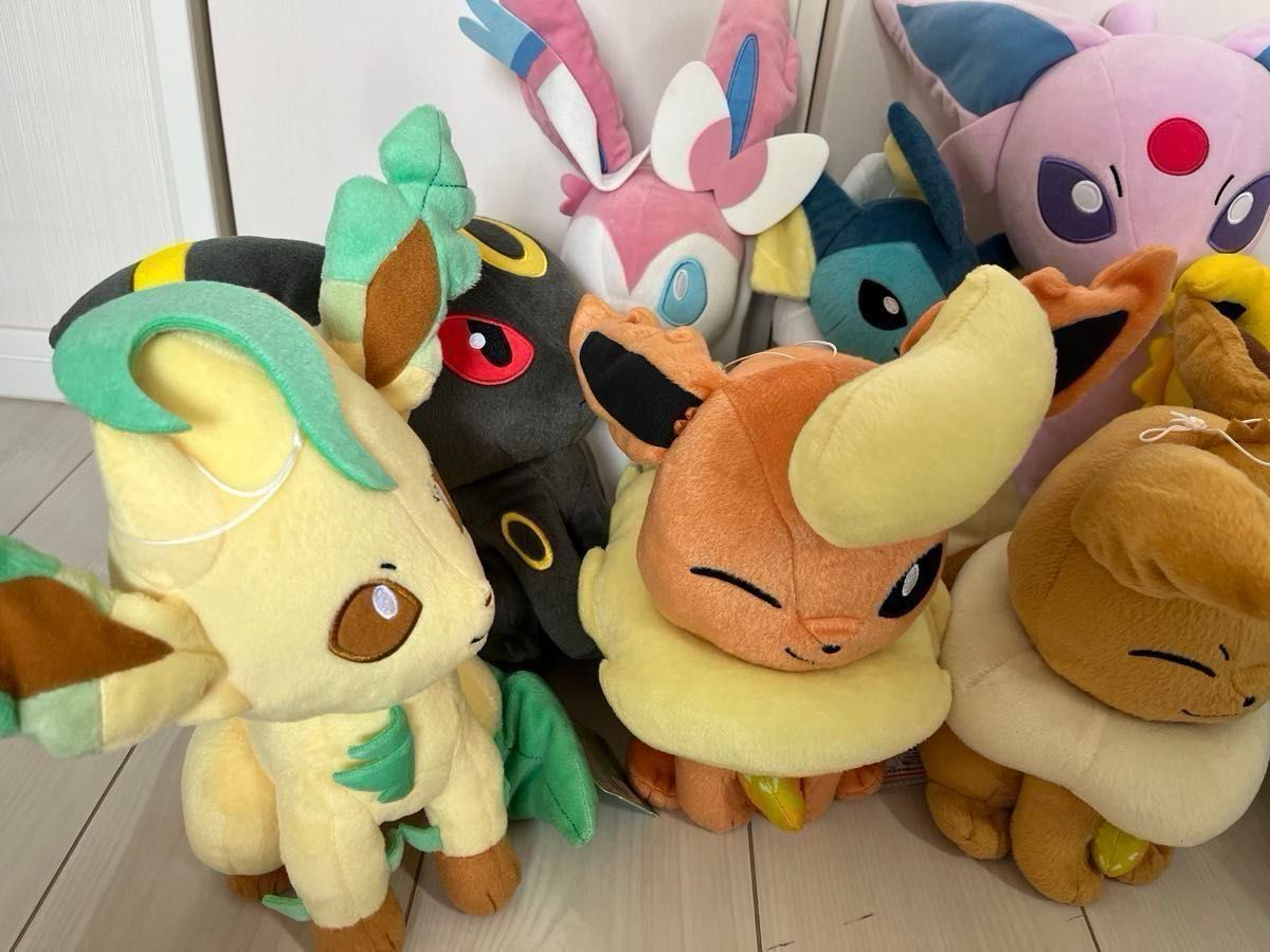 ポケモン ブイズぬいぐるみ イーブイブラッキーニンフィアグレイシアシャワーズサンダースリーフィアブースターエーフィ
