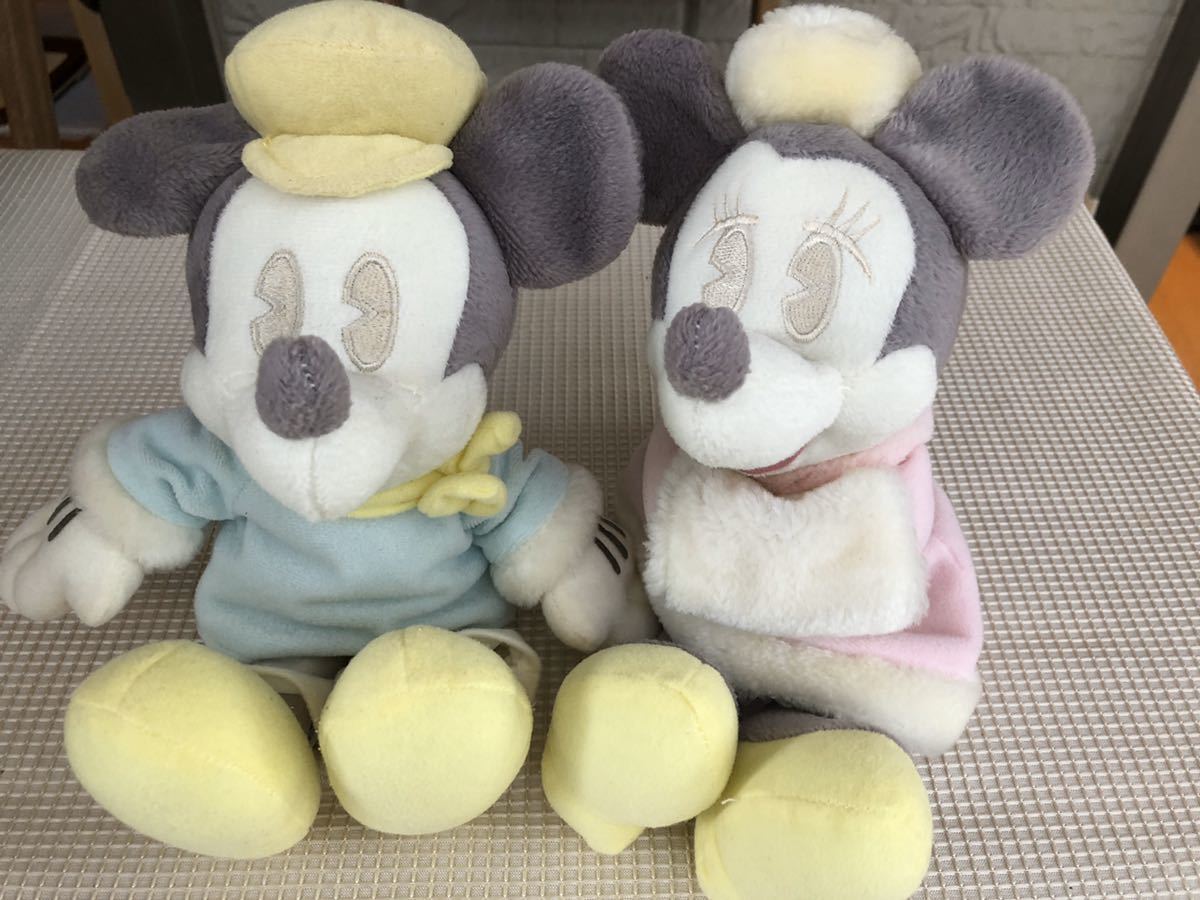 Disney★ミッキー＆ミニー★ぬいぐるみ★パステルカラー★非売品★_画像1