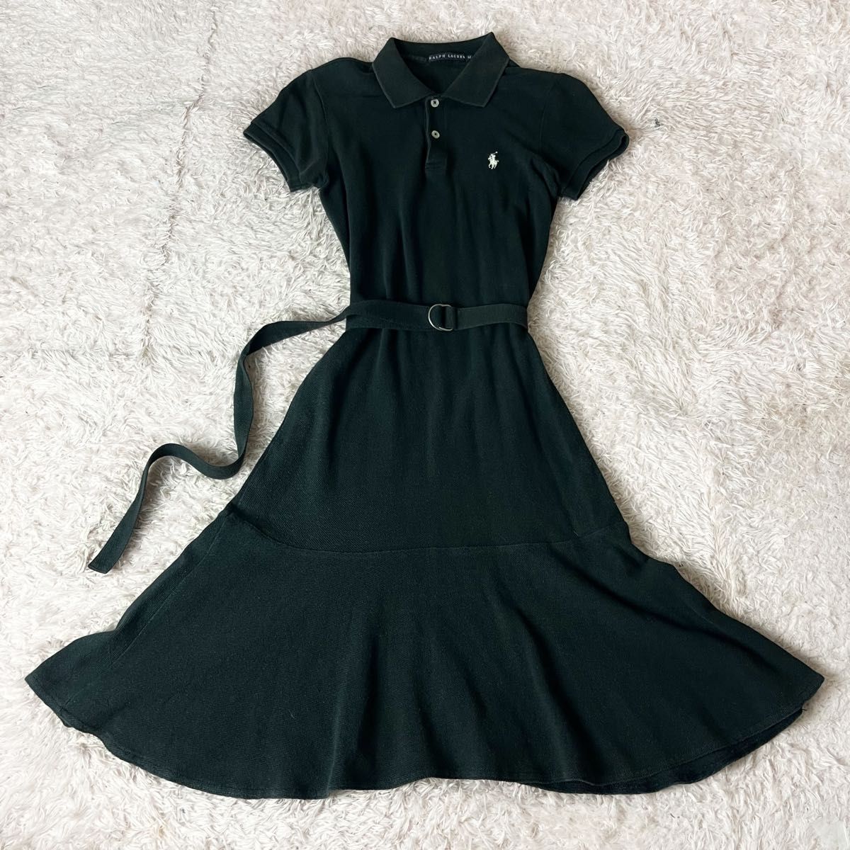 LAUREN RALPH LAUREN ◆ロゴ 半袖 ポロ ワンピース◆関税送料込 RALPHLAUREN ラルフローレン ポロシャツワンピース ロゴ ワン