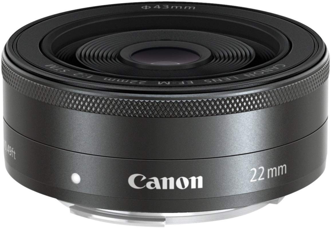 新品本物 Canon 美品 中古 EF-M 一眼レフ カメラ 交換レンズ レンズ ブラック STM F2 22mm キヤノン